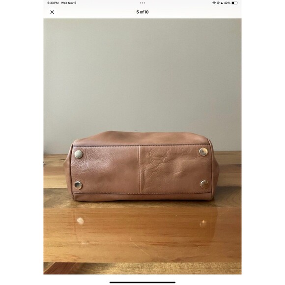 Fossil Sydney Brown Cognac Real Leather Shoulder Tote Shopper Carryall Bag - Picture 5 of 10